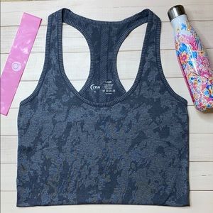 Zyia Grey Splash Seamless Tank (folded in pic)